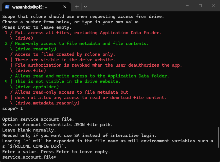Rclone Configuration